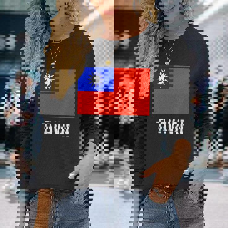 台湾 台湾の国旗 長袖Tシャツ 彼女への贈り物