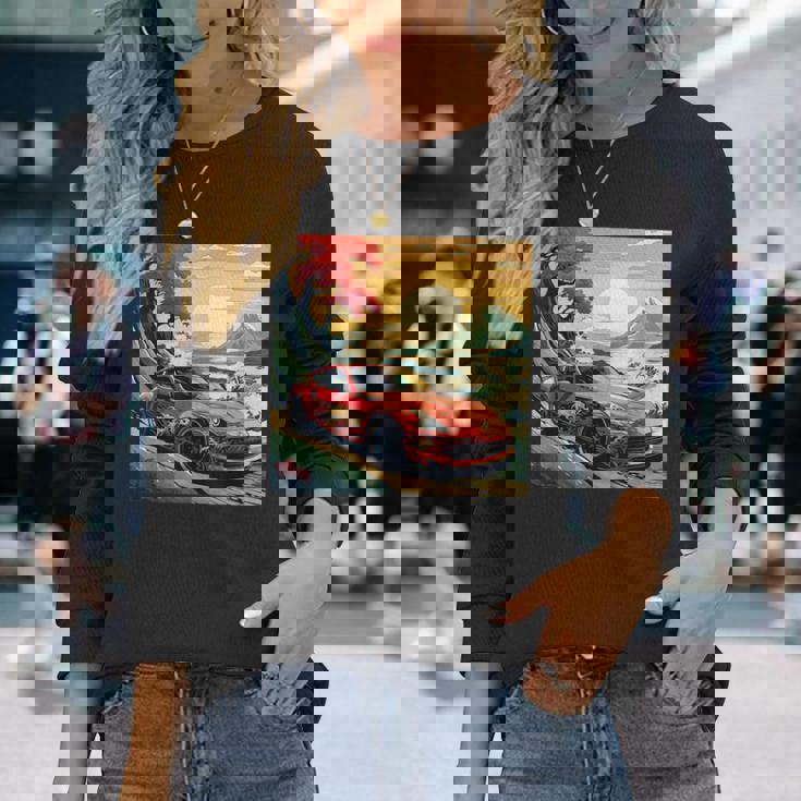 和風370z車 長袖Tシャツ 彼女への贈り物