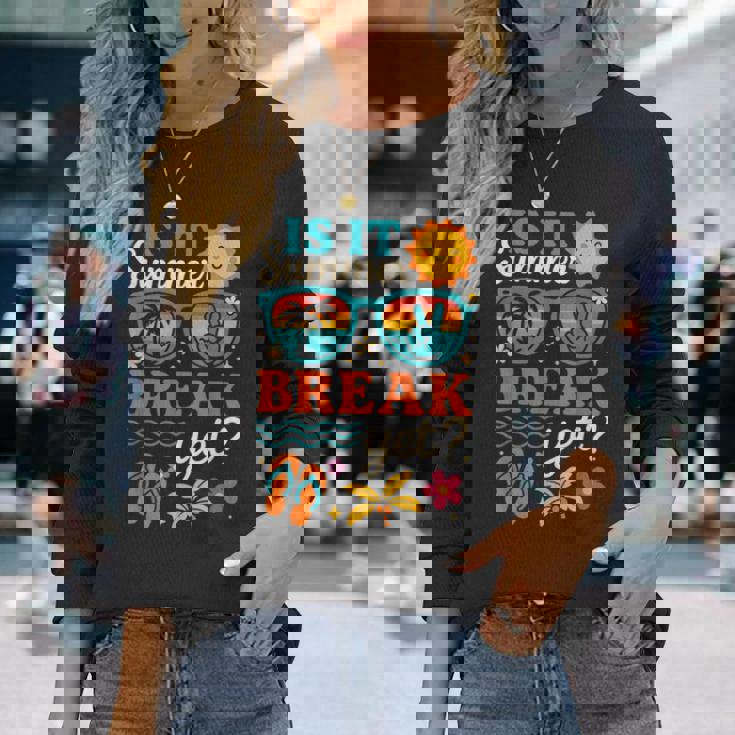 夏休みなのに、学校教師休暇の最終日 長袖Tシャツ 彼女への贈り物