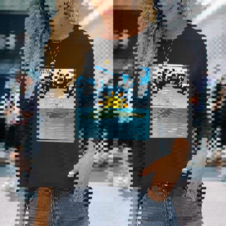 奄美大島 日本 奄美大島 日本 長袖Tシャツ 彼女への贈り物