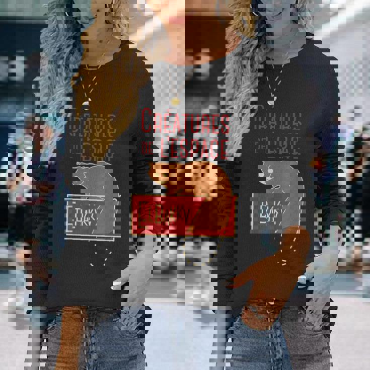 宇宙動物エルバッキー 長袖Tシャツ 彼女への贈り物