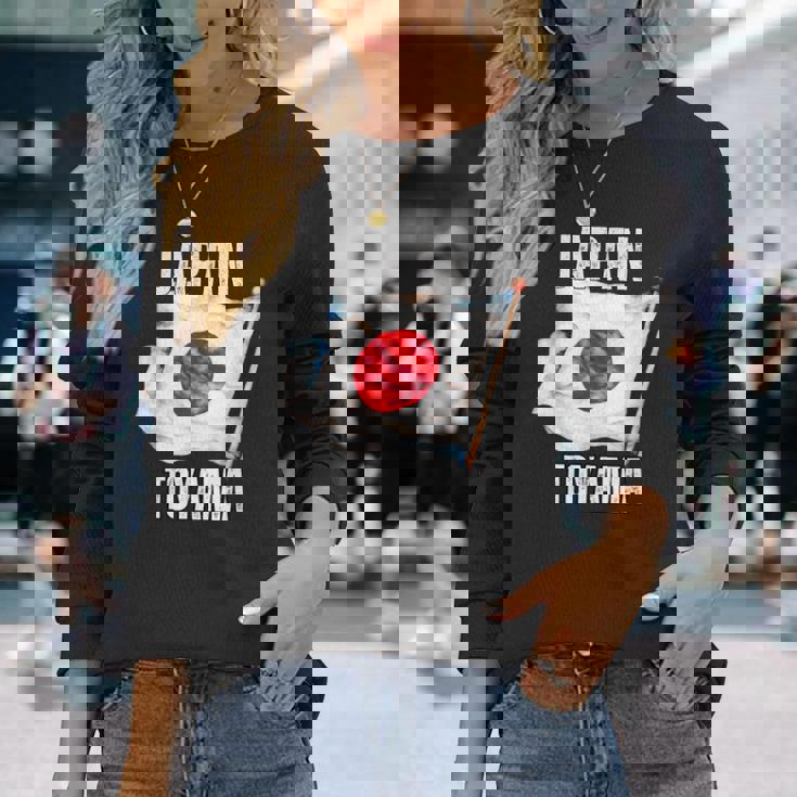 富山 日本 Jpn 愛知県 長袖Tシャツ 彼女への贈り物