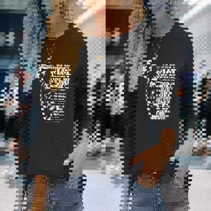 彼らが魂を持っていると信じないなら、ピットブル愛好家ピットブル 長袖Tシャツ 彼女への贈り物