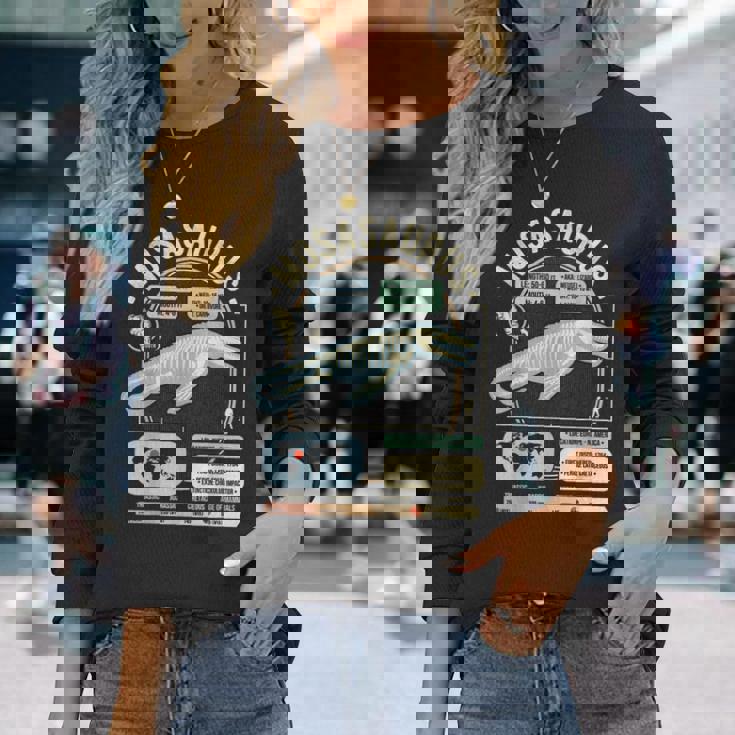 恐竜の事実 モササウルスの科学と解剖学のギフト 長袖Tシャツ 彼女への贈り物