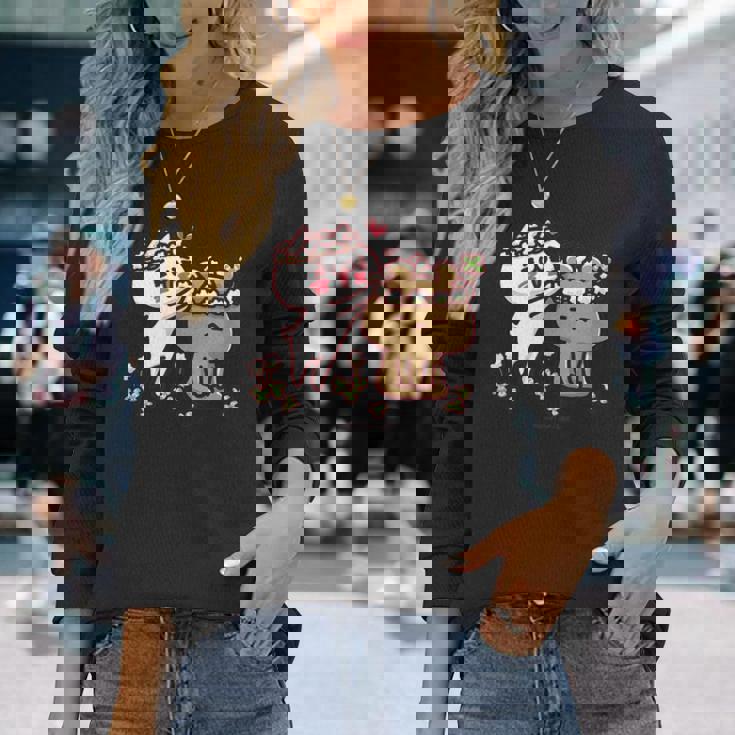 愛しすぎて大好きすぎる。 お花の冠 長袖Tシャツ 彼女への贈り物