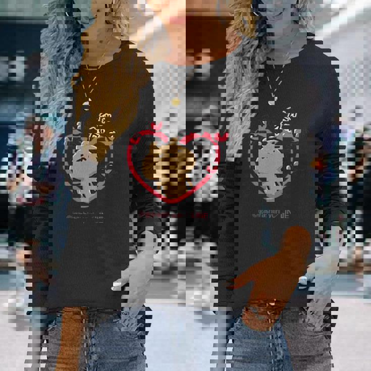 愛しすぎて大好きすぎる。 ペアデザイン くま 長袖Tシャツ 彼女への贈り物