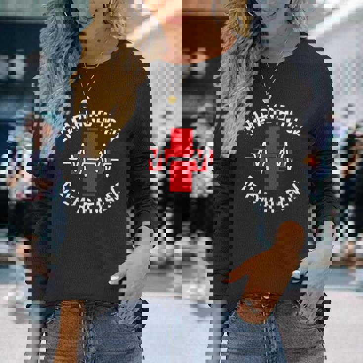 救急科 救急室 医療 長袖Tシャツ 彼女への贈り物