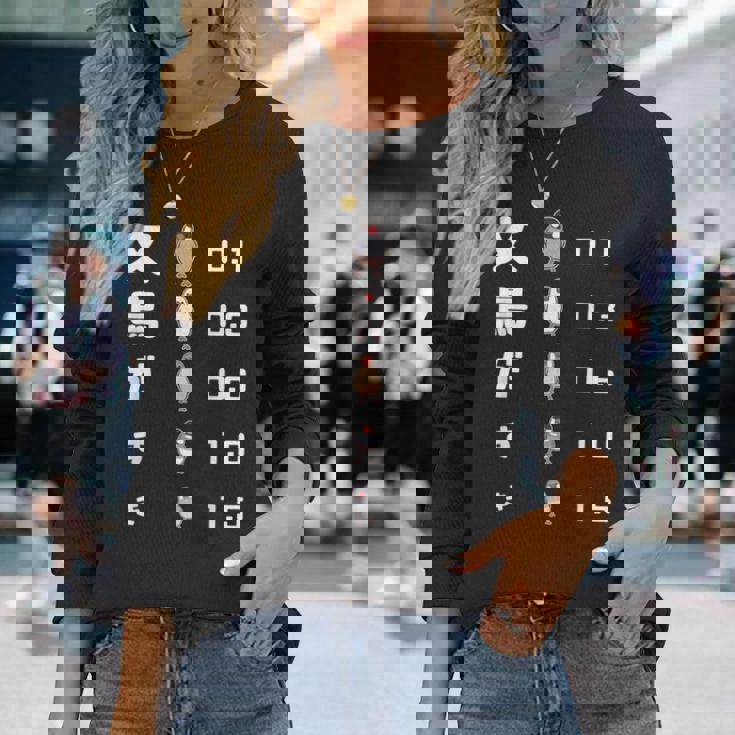 文鳥がすき 視力検査 ペット好き 桜文鳥 サクラブンチョウ 白文鳥 おもしろ 文鳥 文鳥好き 長袖Tシャツ 彼女への贈り物