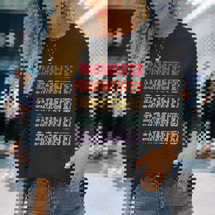 断片化 長袖Tシャツ 彼女への贈り物