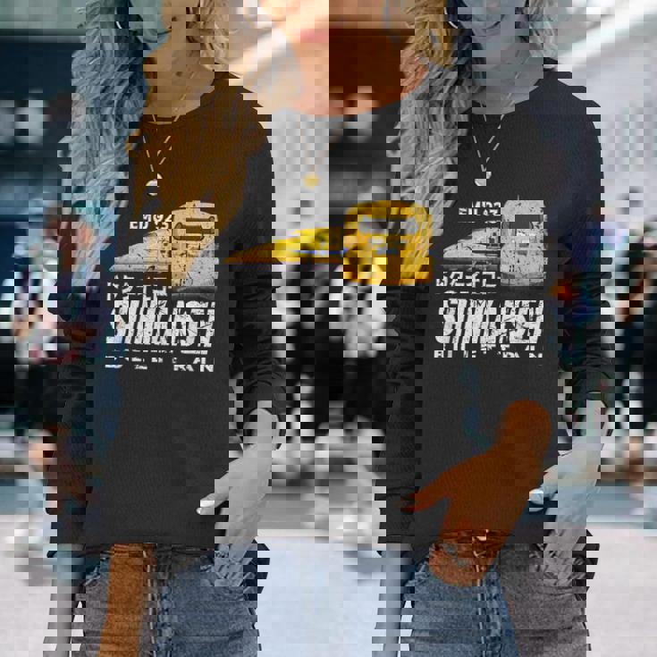 新幹線 ドクターイエロー 新幹線 日本語漢字 日本扇子 長袖Tシャツ 彼女への贈り物