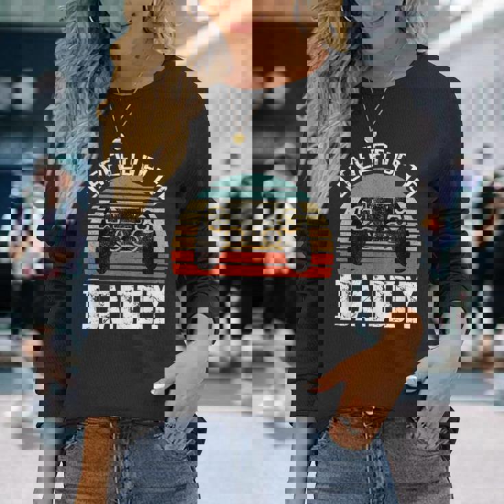 新米パパ 父の日 パパにレベルアップ 長袖Tシャツ 彼女への贈り物