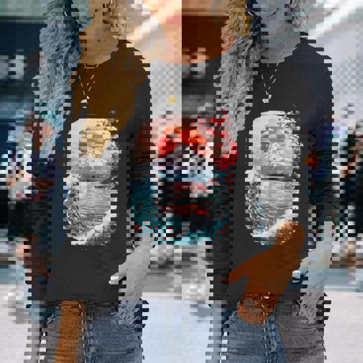 日本の 精神 で 90年代 の レトロ な雰囲気 の ヴェイパーウェイヴ 原宿 の 美学 長袖Tシャツ 彼女への贈り物