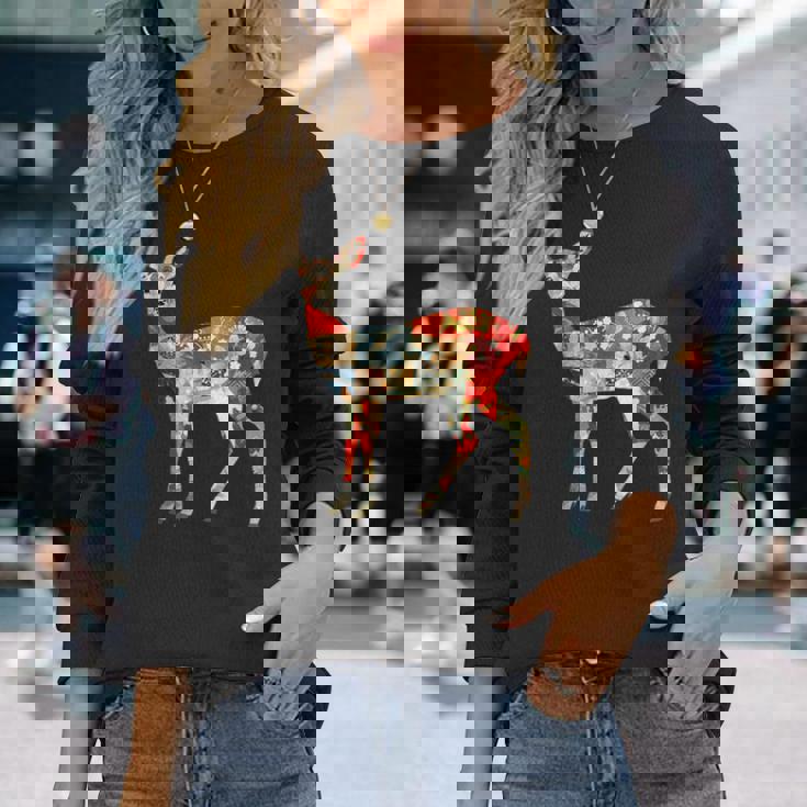 日本の折り紙 奈良鹿日本ファン向け 奈良鹿 長袖Tシャツ 彼女への贈り物