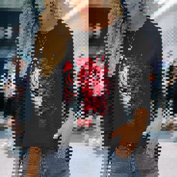 日本の百合 アニメ 花 蜘蛛 恋人 美学 オタク 長袖Tシャツ 彼女への贈り物