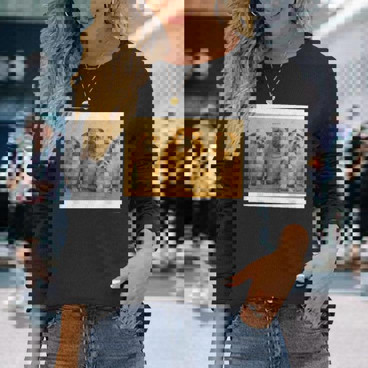 日本ブルドッグファミリー 長袖Tシャツ 彼女への贈り物