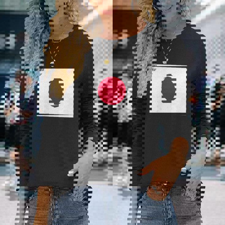 日本国旗日本日の出の国東京大阪 長袖Tシャツ 彼女への贈り物