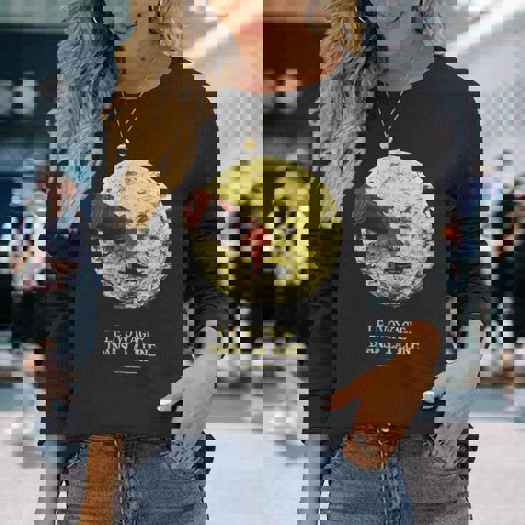 月世界旅行 1902 サイレント映画 クラシック映画 ヴィンテージ A Trip To The Moon Movie 長袖Tシャツ 彼女への贈り物