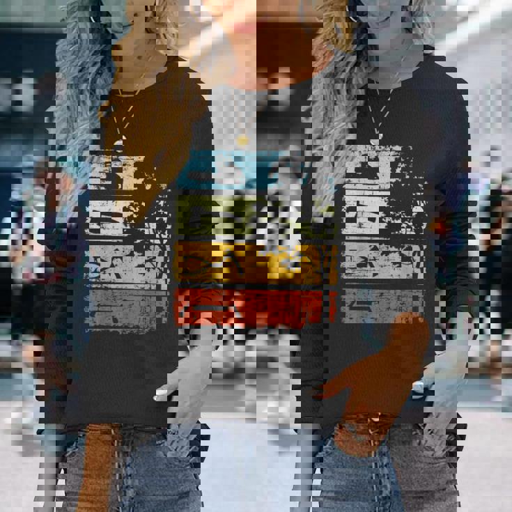 木こり ヴィンテージ チェーンソー 森林労働者 森林 長袖Tシャツ 彼女への贈り物