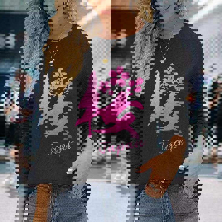 桜 漢字 日本語 毛筆風 筆文字 デザイン文字 カリグラフィー 和柄 日本 かっこいい お土産 海外 面白い 文字入り 長袖Tシャツ 彼女への贈り物