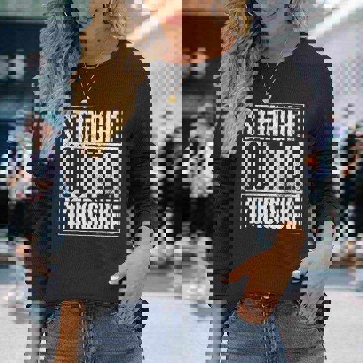 横須賀 ストレート・アウト・オブ・横須賀 長袖Tシャツ 彼女への贈り物