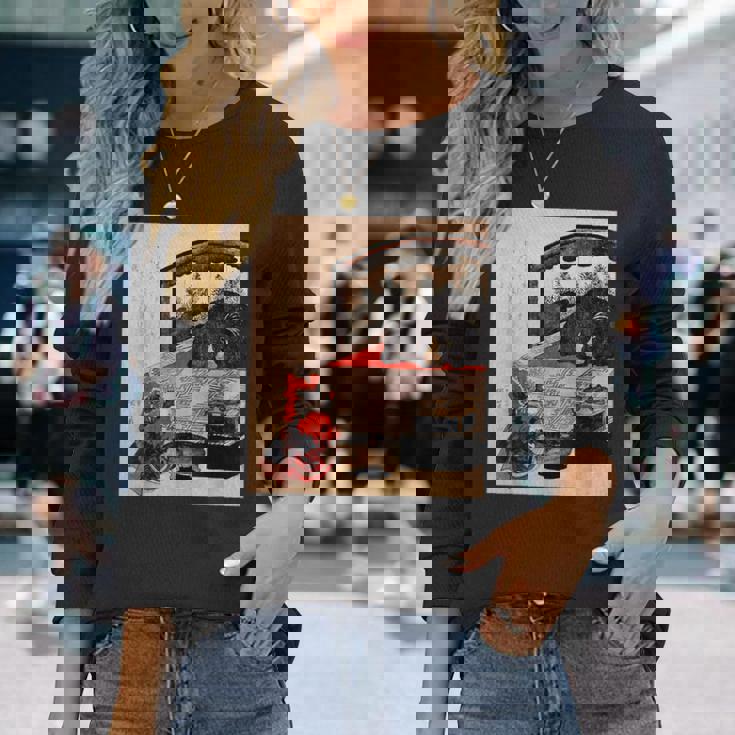 歌川国芳 訓練中の遊女 長袖Tシャツ 彼女への贈り物