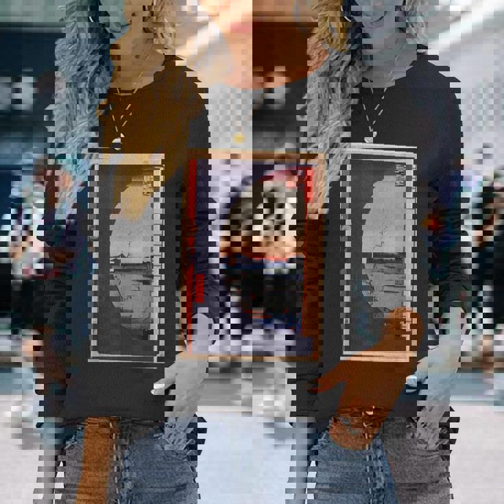 歌川広重 面白いtシャツ 名所江戸百景 絵画 アート メンズ 面白い 服 美術 グッズ 木版画 浮世絵 長袖Tシャツ 彼女への贈り物