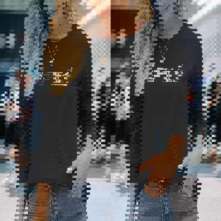 物理相対性理論e Mc2方程式の式 EMc2 長袖Tシャツ 彼女への贈り物