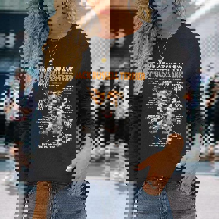 犬の飼い主のための面白いジャック ラッセル テリア ガッシ長袖Tシャツ 彼女への贈り物