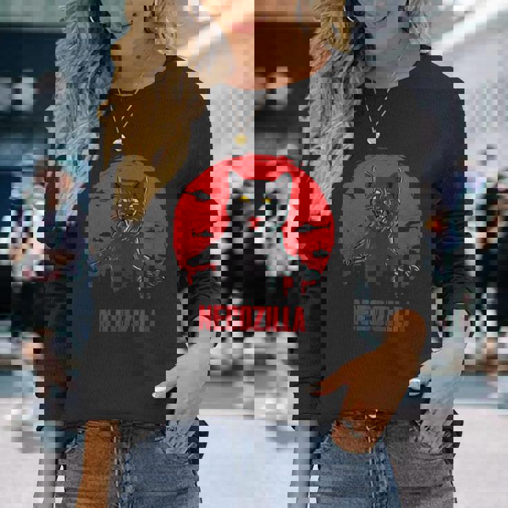 猫 おもしろ ねこ ジョーク 面白い 映画 パロディ 長袖Tシャツ 彼女への贈り物