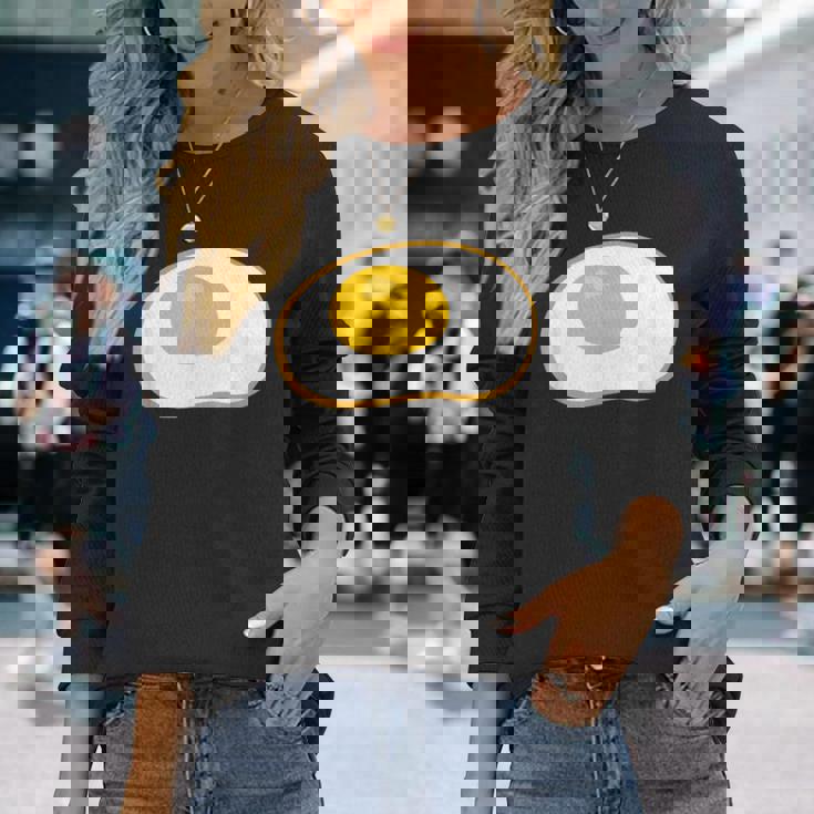 目玉焼き 漫画 カワイイ オタク ブランチ 料理 面白い 長袖Tシャツ 彼女への贈り物