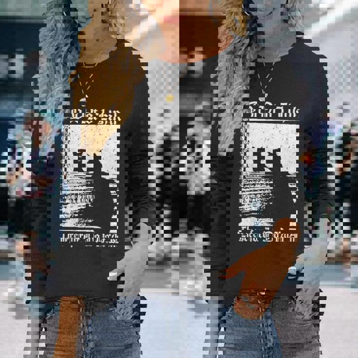 私はそうは思わないから黒猫は哲学者じゃない 長袖Tシャツ 彼女への贈り物