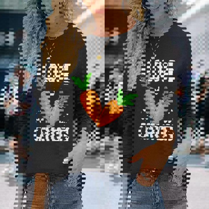 私はニンジンが大好き 長袖Tシャツ 彼女への贈り物