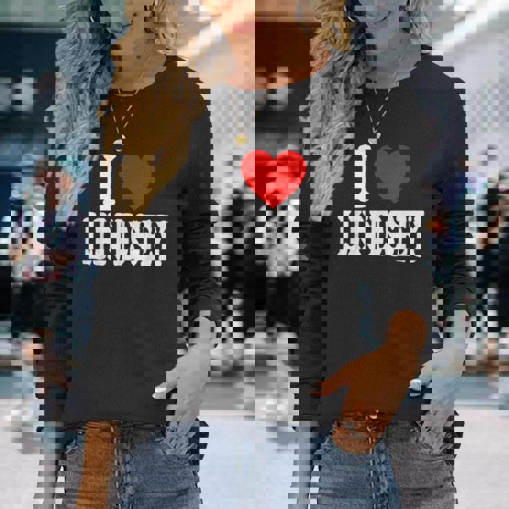 私はリンジーが大好きです 長袖Tシャツ 彼女への贈り物