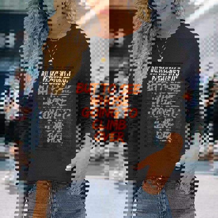 私は他の人を締め出すのではなく、見るために壁を作りました。 長袖Tシャツ 彼女への贈り物