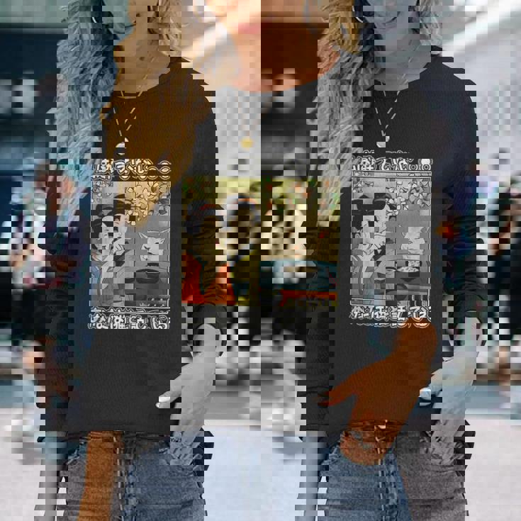 私は酔っていません あなたは猫と話しています 長袖Tシャツ 彼女への贈り物