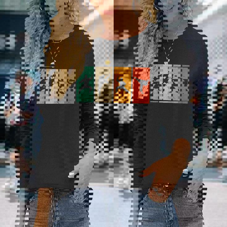 空手戦闘機シルエット空手 長袖Tシャツ 彼女への贈り物