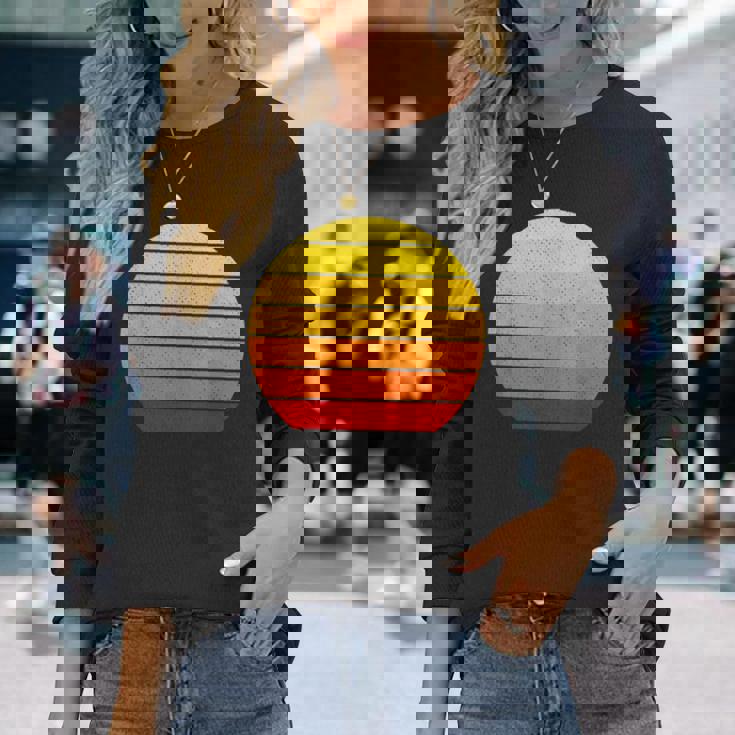 色の縞模様 長袖Tシャツ 彼女への贈り物