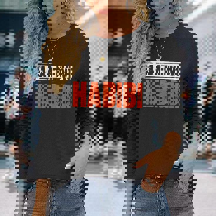 落ち着けハビビ 長袖Tシャツ 彼女への贈り物