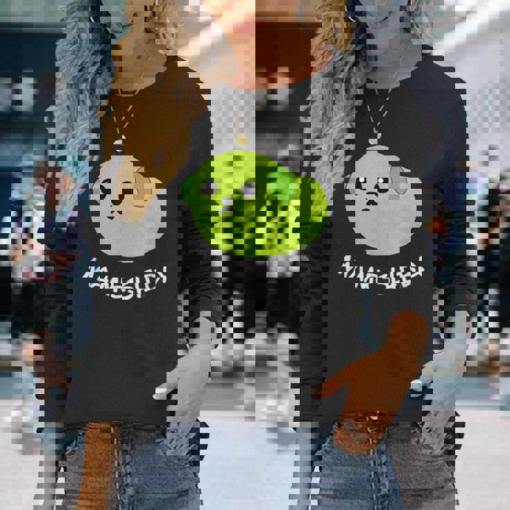 豆柴 枝豆豆 可愛い 長袖Tシャツ 彼女への贈り物