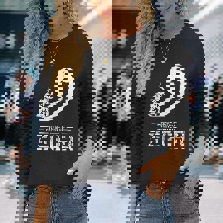 象の影 グレー 巨大なゾウムシ 認識 サイン。 長袖Tシャツ 彼女への贈り物