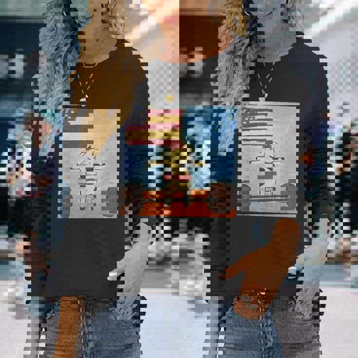 赤身ビーフ パティ赤身ビーフティー デッドリフティングビーフ 長袖Tシャツ 彼女への贈り物