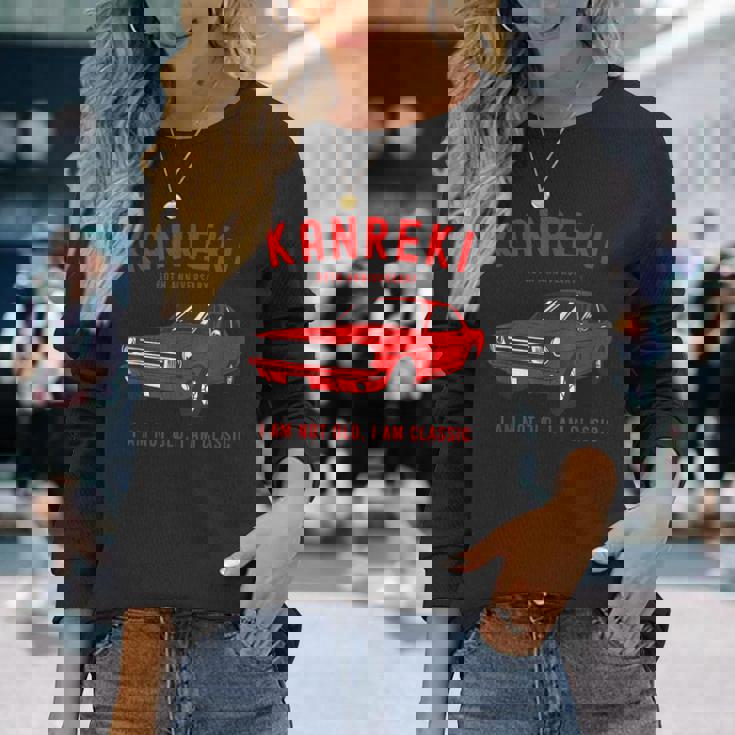 還暦祝い 車好き 父 男性 おしゃれ クラシックカー 60歳 I'm Not Old I'm Classic 長袖Tシャツ 彼女への贈り物