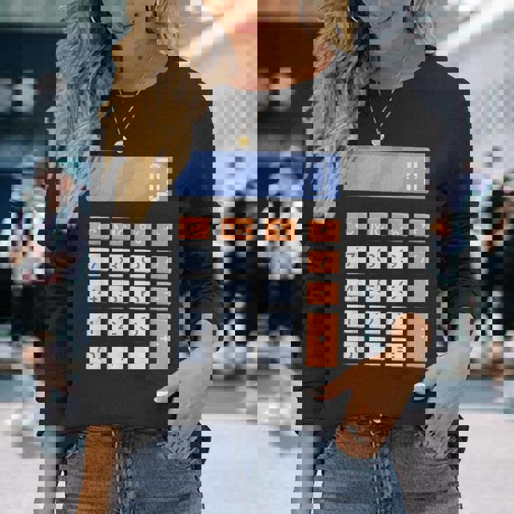 電卓 ハロウィン コスチューム 長袖Tシャツ 彼女への贈り物