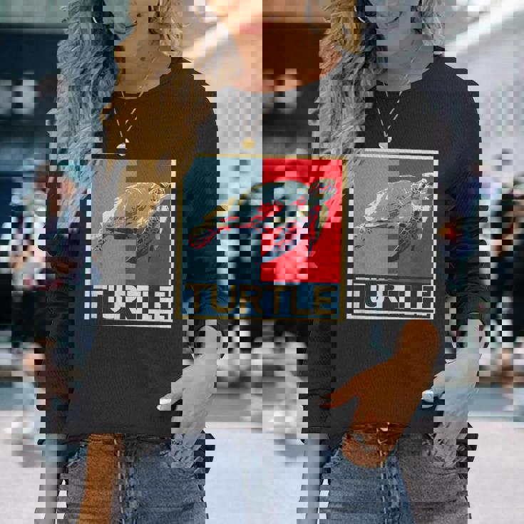 面白tシャツ 海 カメ 亀 おもしろ かわいい グッズ 服 ネタ メンズ オリジナル 夏 長袖Tシャツ 彼女への贈り物