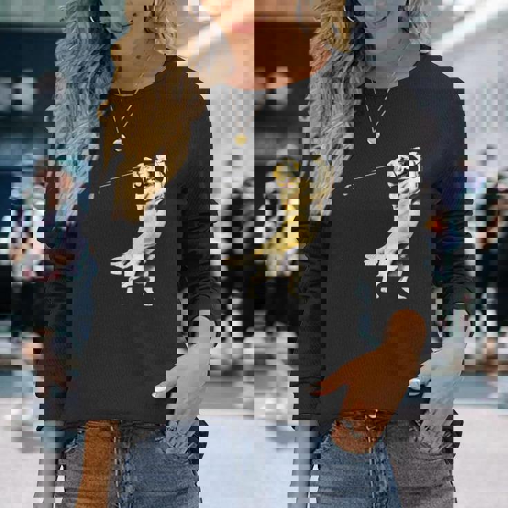 面白いtシャツ ゴールデンレトリバー ゴルフ イヌ メンズ グッズ かわいい おもしろ 面白い 服 ネタ 長袖Tシャツ 彼女への贈り物