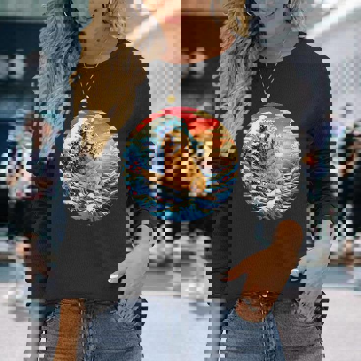 面白いtシャツ ゴールデンレトリバー 犬 イヌ メンズ 犬好き グッズ かわいい おもしろ 面白い 服 ネタ 長袖Tシャツ 彼女への贈り物