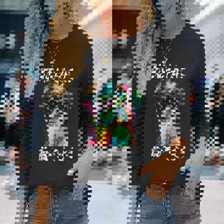 面白いtシャツ シーズー イヌ わんこ メンズ 犬好き グッズ おもしろ 面白い 服 ネタ わんこ 長袖Tシャツ 彼女への贈り物