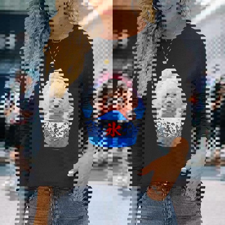 面白いtシャツ トイプードル かき氷 イヌ わんこ メンズ 犬好き グッズ おもしろ 面白い 服 ネタ 夏 長袖Tシャツ 彼女への贈り物