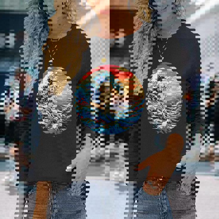 面白いtシャツ トイプードル イヌ メンズ 犬好き グッズ かわいい おもしろ 面白い 服 ネタ サーフィン 長袖Tシャツ 彼女への贈り物