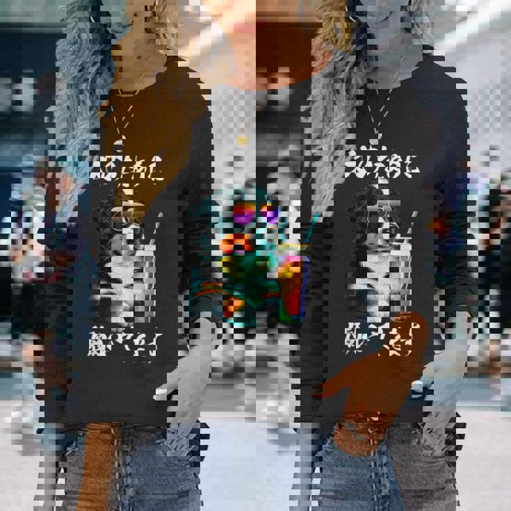 面白いtシャツ バーニーズマウンテンドッグ イヌ わんこ メンズ 犬好き グッズ おもしろ 面白い 服 ネタ 長袖Tシャツ 彼女への贈り物